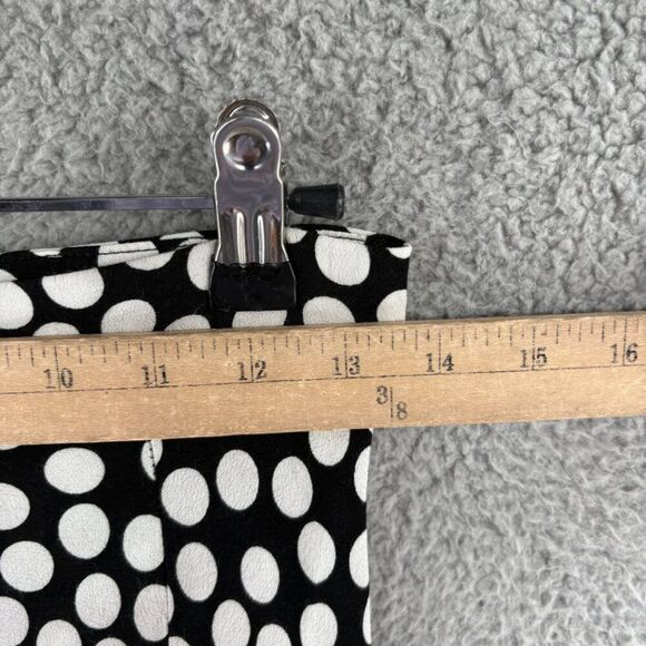 Zara Black White Polka Dot Midi Skirt Size XS | High Waist Flowy Viscose Made in - Picture 6 of 11